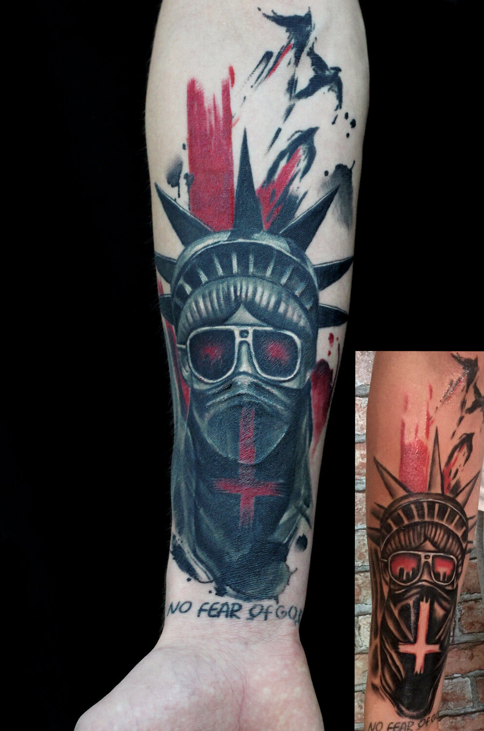 татуировка, tattoo, национальные татуировки, тату на голени в треш стиле, трэш полька спартак