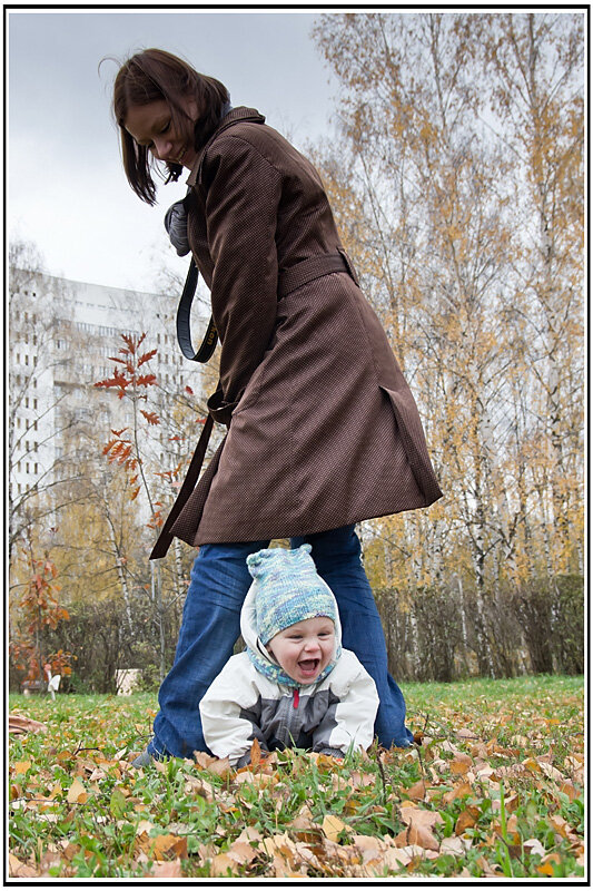 человек, ребенок осень прогулка мама, люди, person, мама и малыш осенью