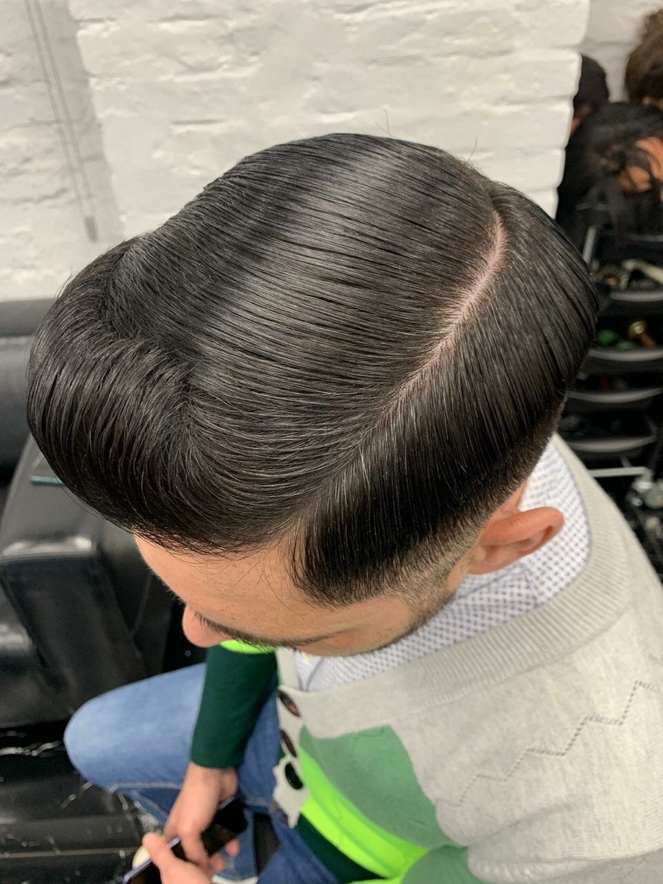 стрижка, фигурный пробор, пробор, стрижки для мальчиков вид сзади, haircut