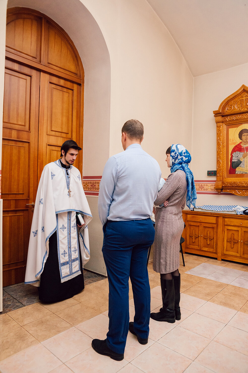 крестины в храме иоанна кронштадтского рязань, православная церковь, храм, митрополия, русская православная церковь