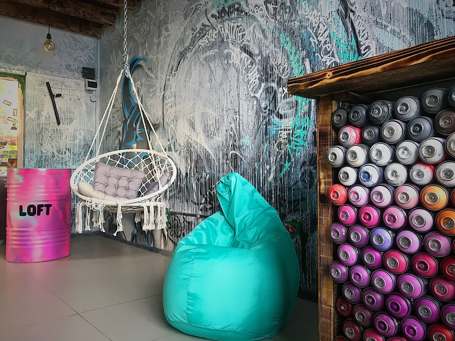 loft, лофт, граффити лофт электродная, интерьер, стиль