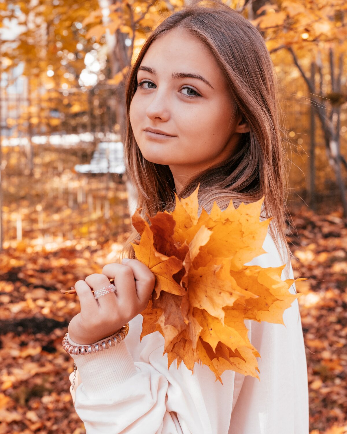 красивые девушки осенью, девушка, красивая, осенний, осень