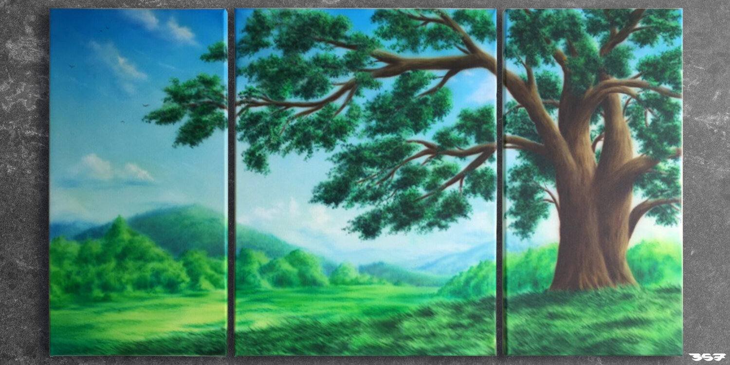 аниме дерево, древо аниме, красивое сказочное дерево, картина, природа