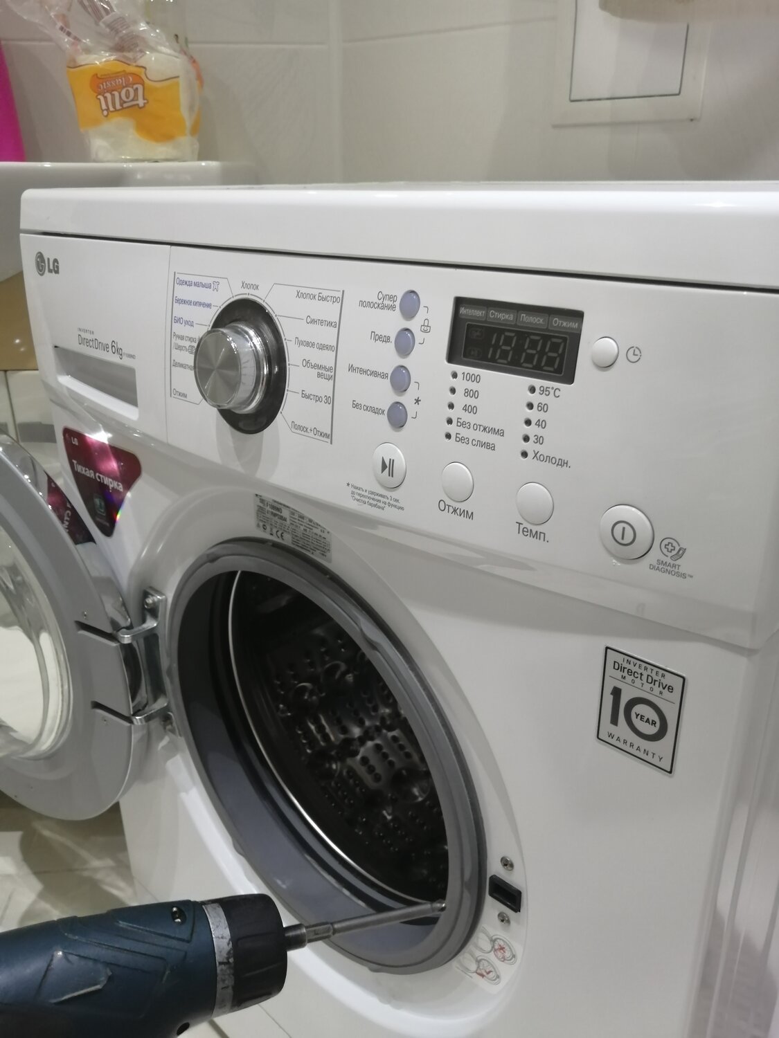 бытовая техника, техника, lg f1022nd, стиральная машина, стиральная машина lg с прямым приводом 6 кг