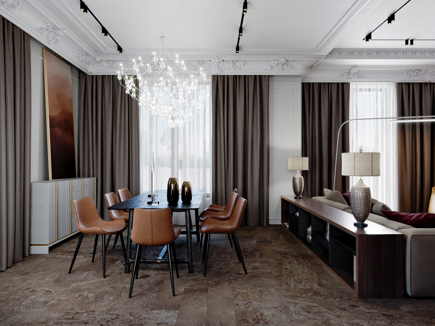 дизайн интерьера, интерьер кабинета в современном стиле, интерьер, кухня-гостиная в стиле фьюжн, студия в стиле арт деко