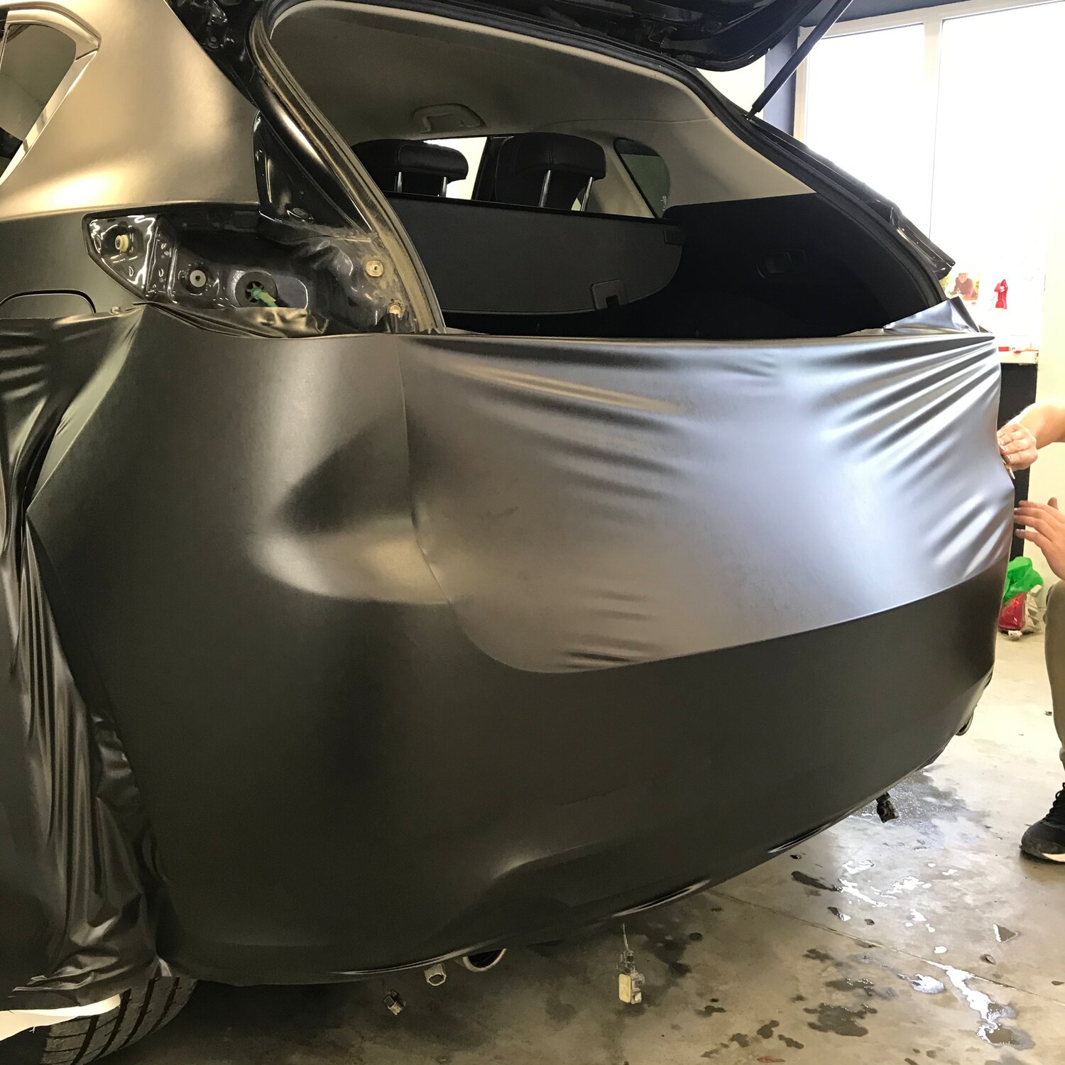 автомобиль, авто, пленка черная автовинил, kpmf matt anthracite, пленка винил на автомобиль металл