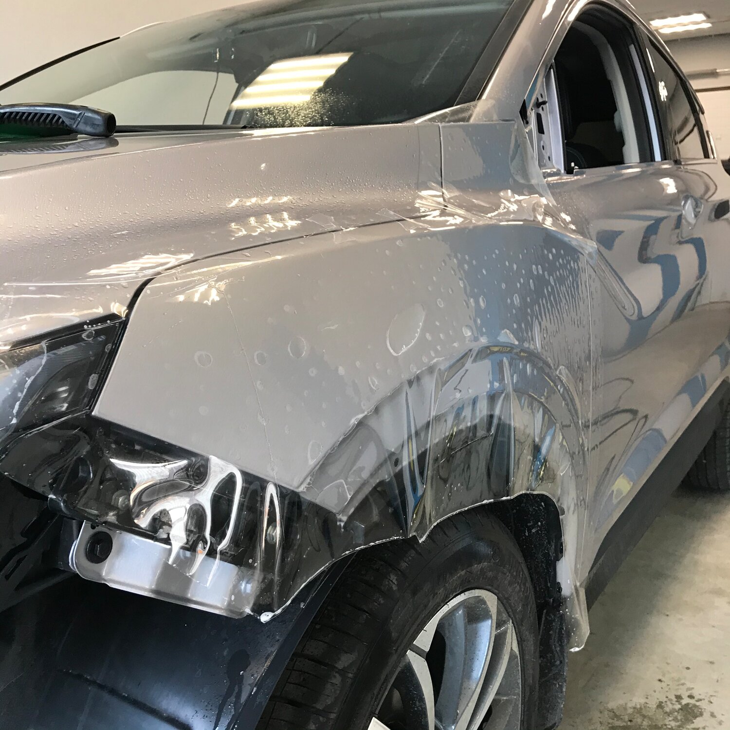 автомобиль, матовая антигравийная пленка бмв х6 g06, авто, кузовной ремонт т32, автопленка матовый хром