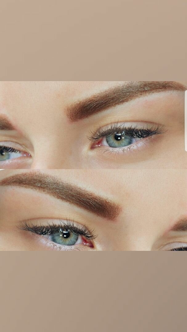 пермаментный макияж бровей, пудровые брови волжский, макияж, татуаж, напыление бровей для блондинок