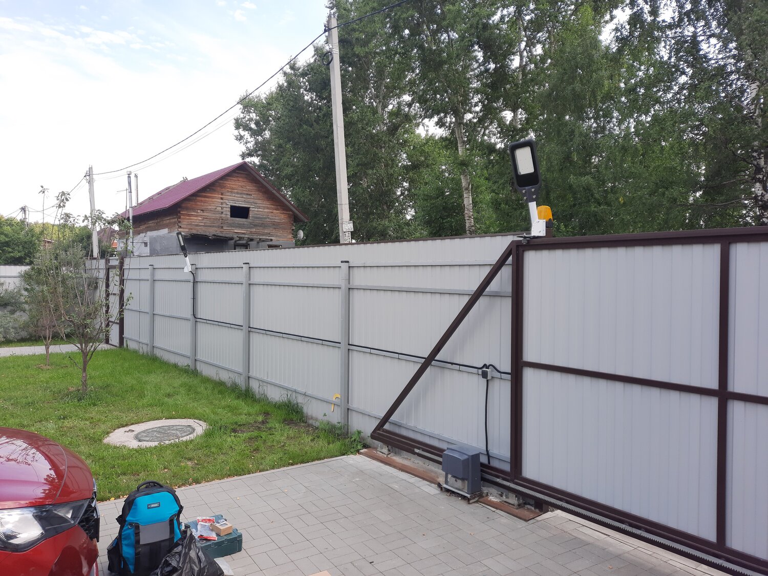 откатные ворота, ворота заборы, ворота 4500 откатные профнастил, ворота откатные с калиткой, откатные ворота с автоматикой