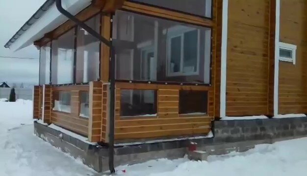 гибкие окна для веранды, мягкие окна для веранды, мягкие окна на мансарде, мягкие окна бежевые, мягкие окна треугольные