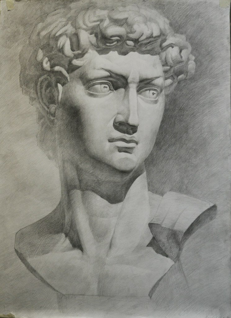 гипсовая голова давида леонардо, гипсовая голова давида, гипсовая голова давида микеланджело тату, гипсовая голова давида микеланджело, дионис гипсовая голова