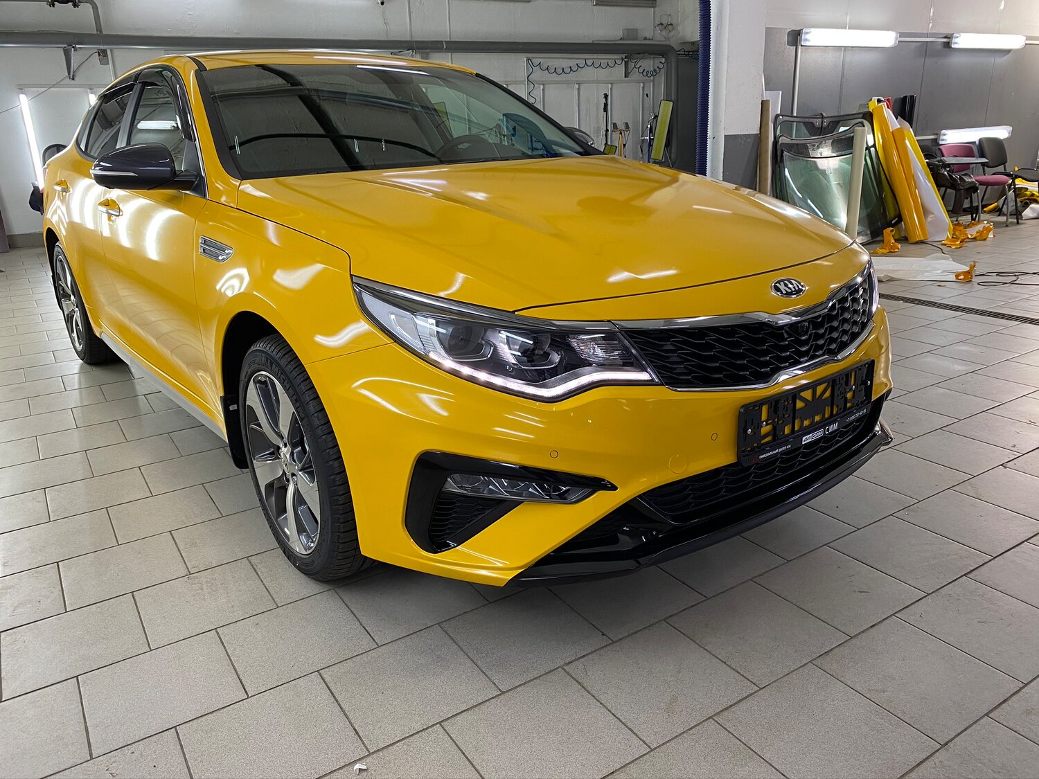kia optima желтая, авто, автомобиль, оклейка такси, Kia Optima III Рестайлинг