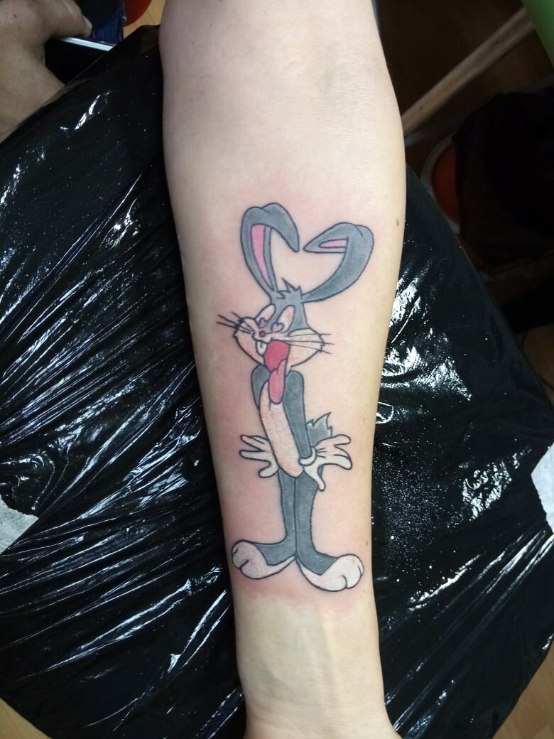 татуировка, tattoo, багз банни тату, тату мультяшки женские, тату дизайн