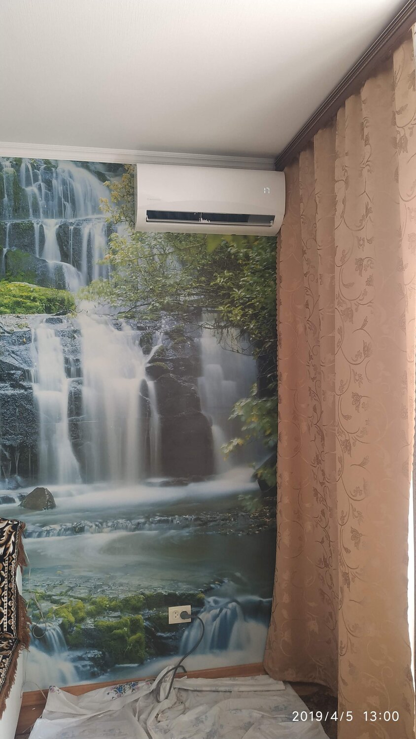 фотообои komar водопад, шторы с водопадом, фотообои комар водопад, панорама шторы водопады, фотошторы водопад