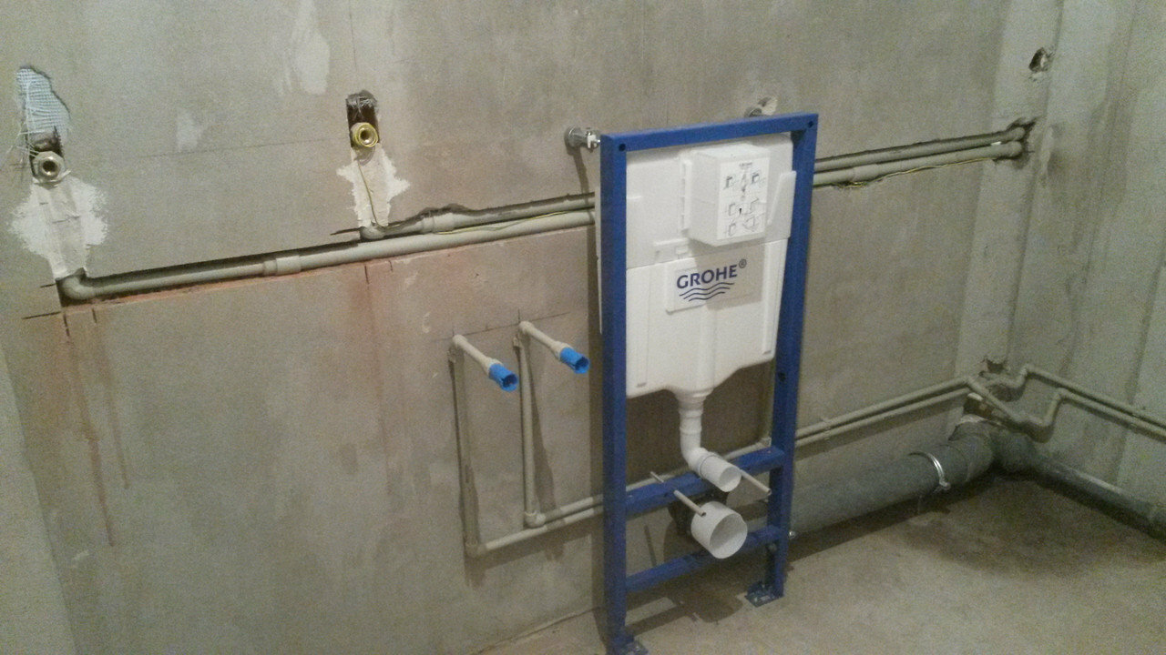 подводка воды к инсталляции grohe, канализация для инсталляции grohe, сантех соединить 110 для инсталляции, сантехническая труба под инсталляцию, подвод воды к инсталляции grohe