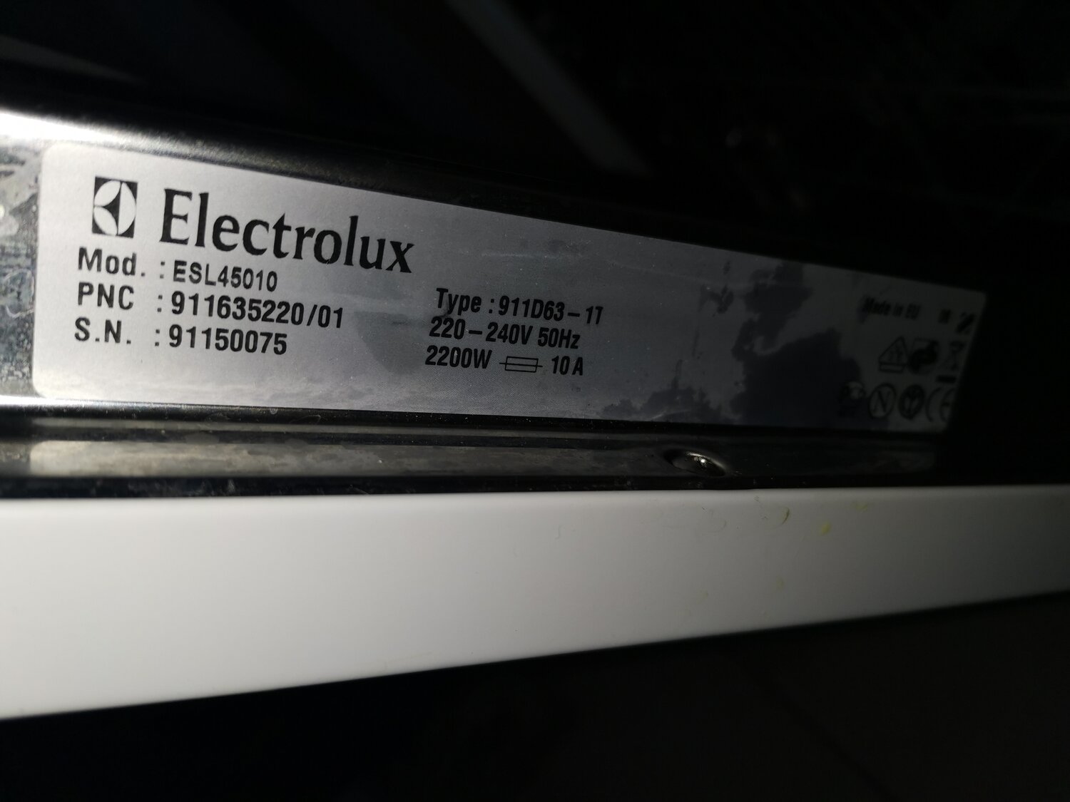посудомоечная машина electrolux, бытовая техника, посудомоечная машина electrolux esl 66010, электролюкс посудомоечная машина шильдик, electrolux esl 46010 дамп