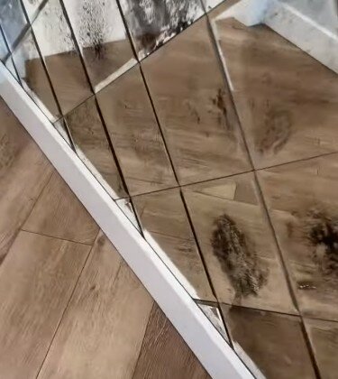 зеркальная плитка, душевая перегородка, ламинат, стеклянные душевые перегородки, душевая перегородка из стекла