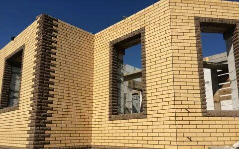 липецкая кладка кирпича, кладка облицовочного кирпича, дома из облицовочного кирпича, дом из облицовочного кирпича, кирпич солома облицовочный