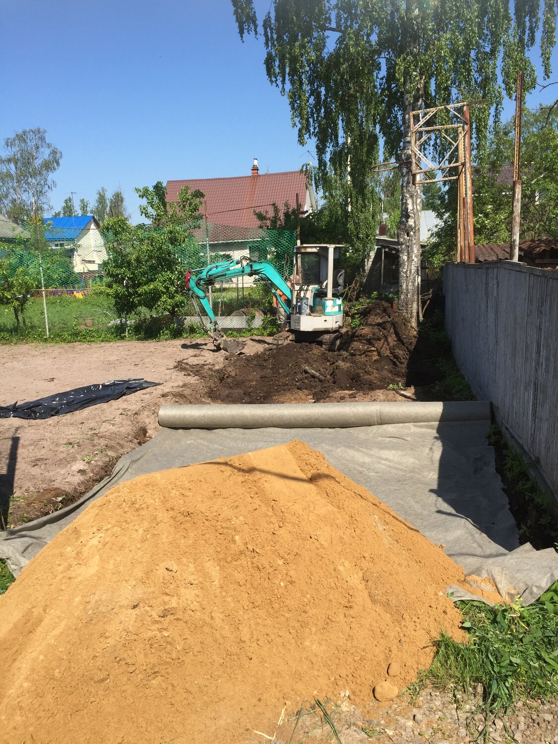 отсыпка участка грунтом, 3 куба песка, песчано гравийная смесь для детской площадки, насыпь песка у дома, планировочный грунт