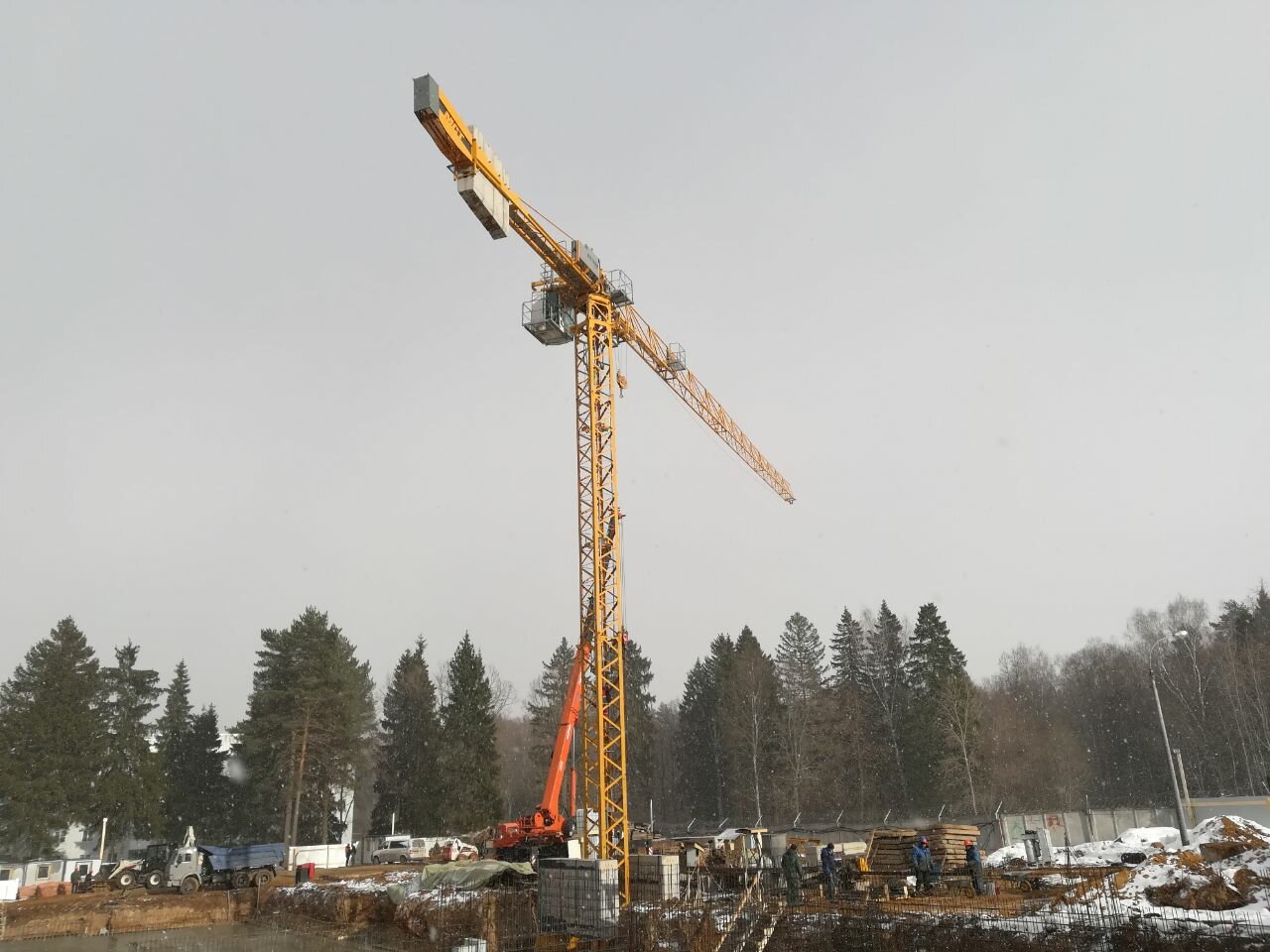 мст 88 potain, башенный кран, башенный кран potain mct 88, башенный кран кбсм 503б, башенный кран либхер