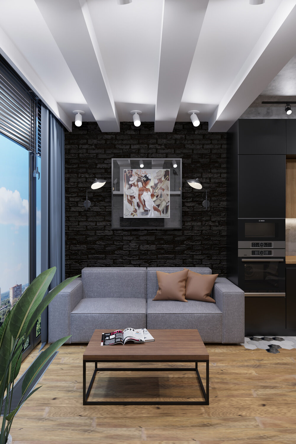 гостиная лофт 40кв, гостиная в стиле лофт, студия 30м в стиле лофт, гостиная лофт, дизайн интерьера