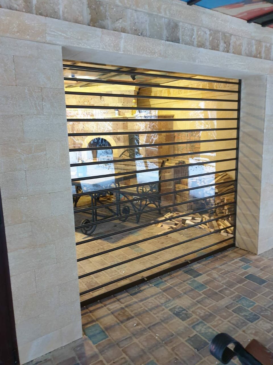 рольставни из поликарбоната дорхан, прозрачные рольставни для террасы пятигорск, прозрачные рольставни алютех, ворота, рольставни