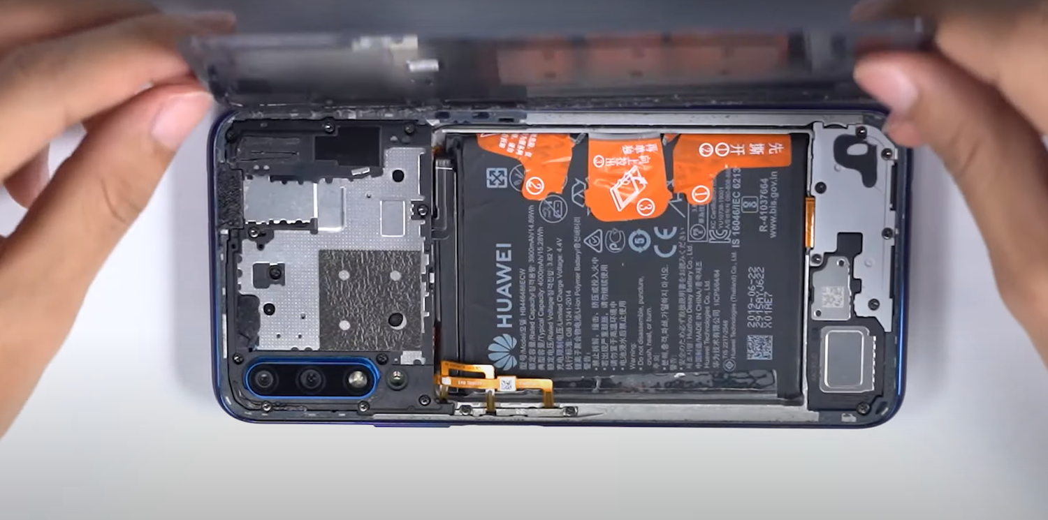 teardown huawei p40, huawei p40 lite разобранный, смартфон, honor 9x не заряжается, xiaomi m1906f9sh разборка
