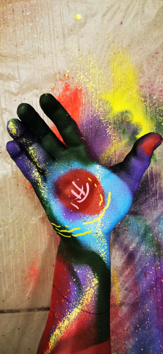 руки в краске, рука, цветные руки, цветные ладони, рисунки на руке красками