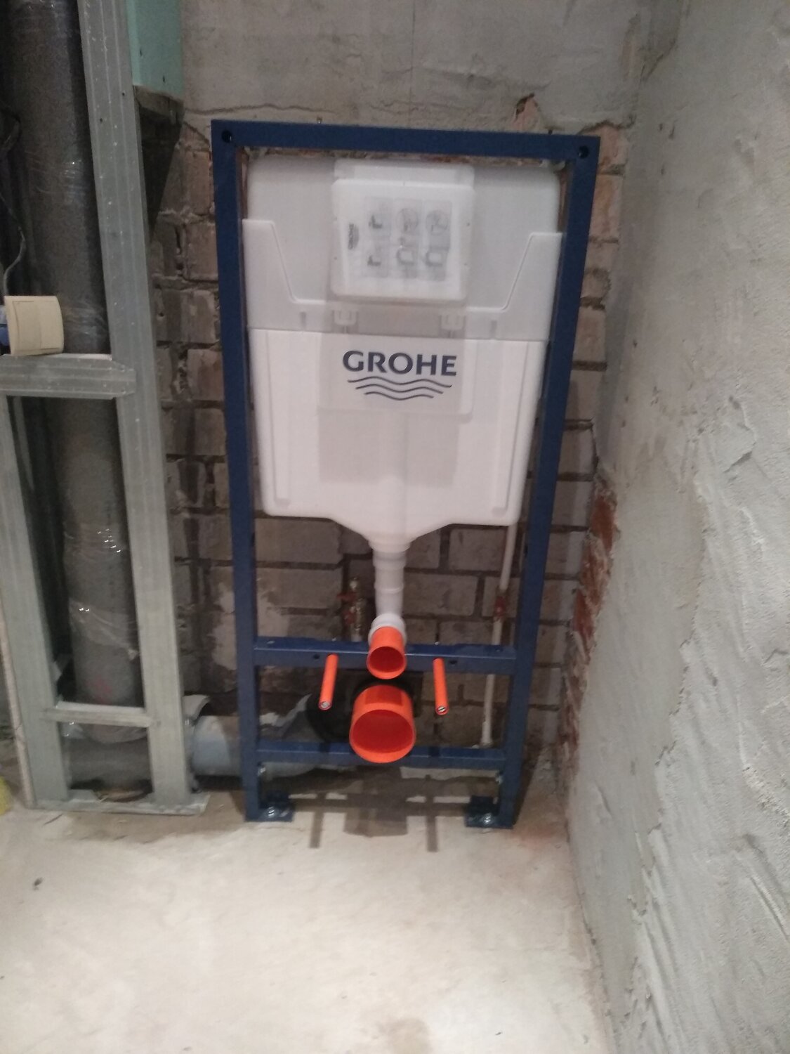 инсталляция шириной 400 grohe, инсталляция для унитазов, инсталляция, крепление унитаза к инсталляции grohe, подвод воды к инсталляции унитаза