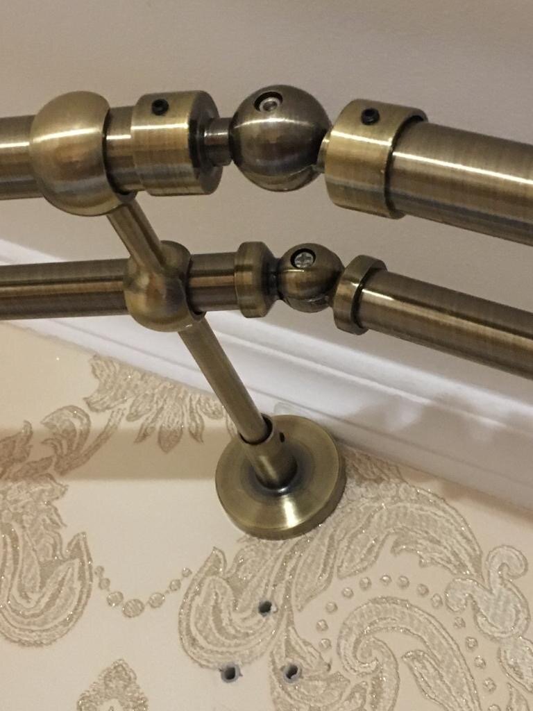 карниз труба, карниз для штор, карниз 340 см, двойной карниз, карниз dda 16 мм двойной сатин 2.4