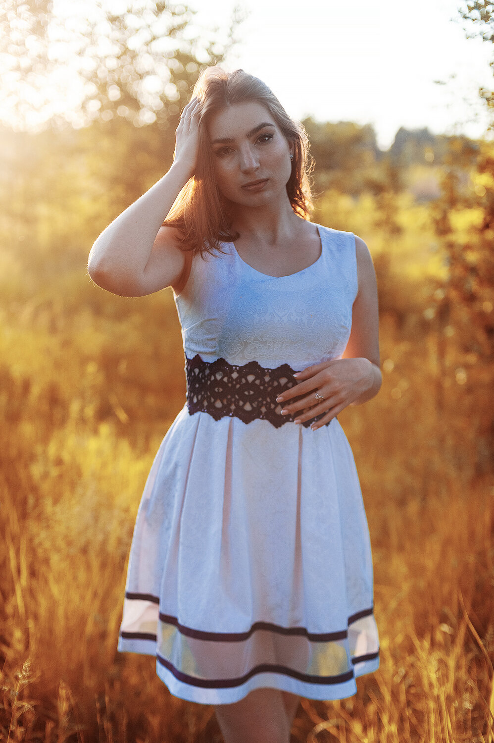 девушка, женщина, молодая женщина, фотосессия, девушка в поле