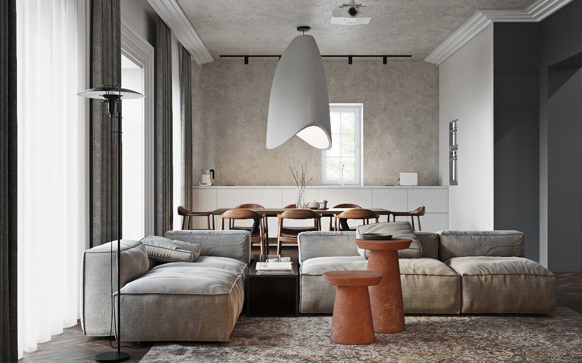 дизайн интерьера, интерьер, гостиная лофт, дизайн квартир, гостиная стиль