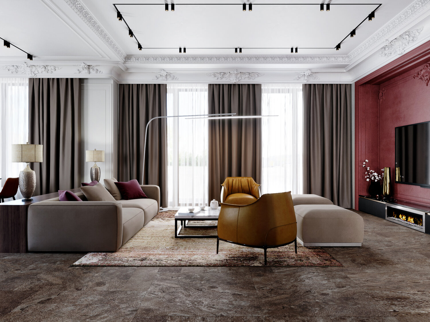 дизайн интерьера, интерьер, стильный интерьер гостиной, диван неоклассика в интерьере, дизайн квартир
