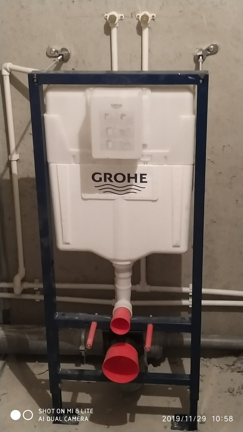 монтаж инсталляции grohe, инсталляция шириной 400 grohe, инсталляция для унитазов, инсталляция, установка инсталляции grohe rapid sl