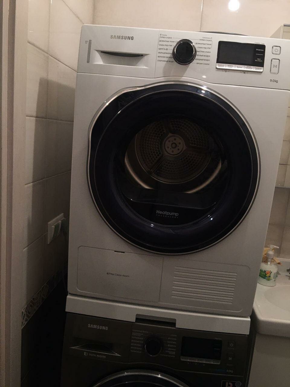 бытовая техника, сушильная машина samsung dv90k6000cw 9 кг, сушильная машина самсунг dv90k6000cw, samsung, техника