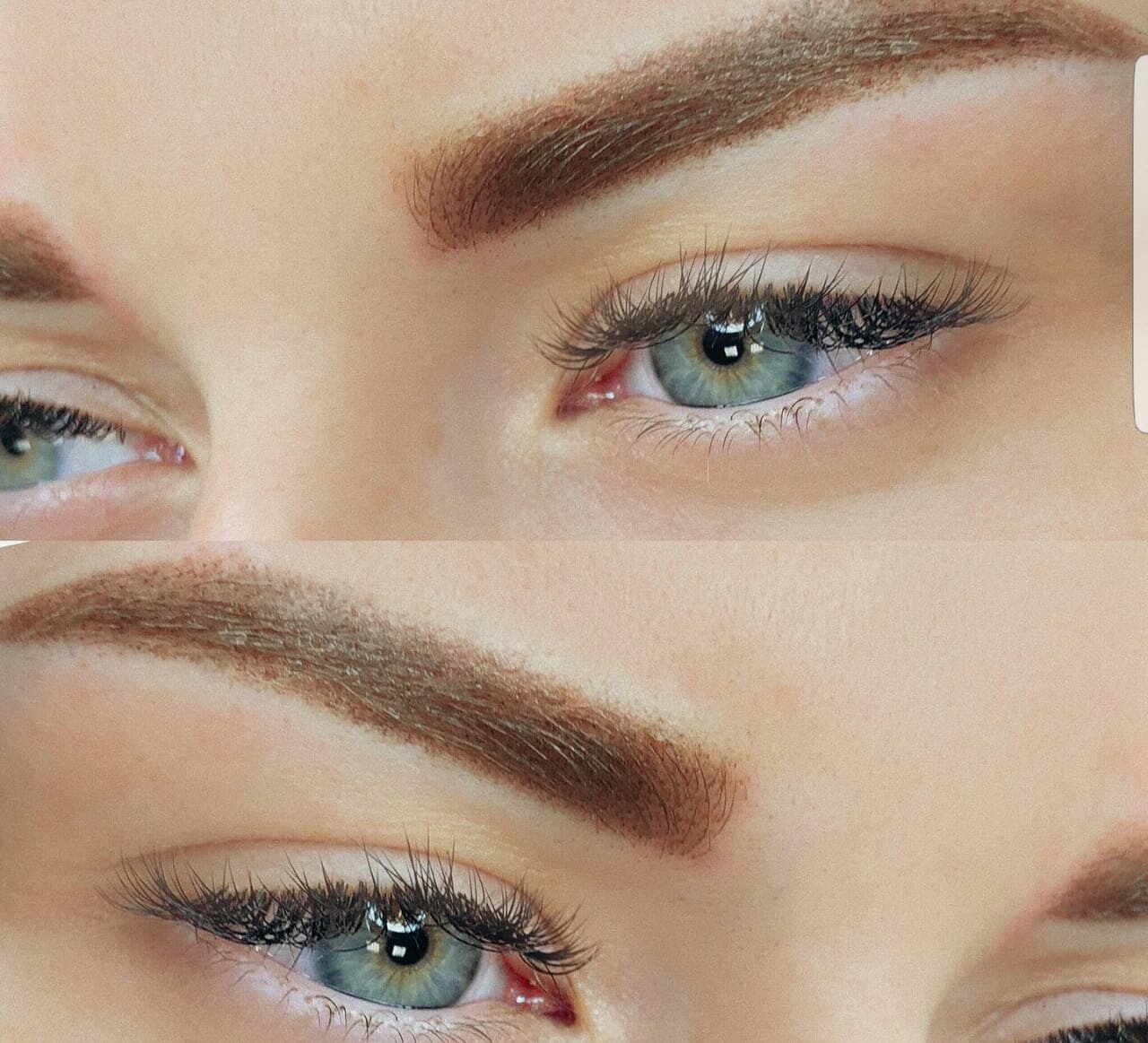 пермаментный макияж бровей, пудровые брови с четким контуром, пудровые брови волжский, микрошейдинг бровей, архитектура бровей с растушевкой