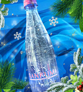 elie saab & evian, бутылка, evian limited edition, коллекционная бутылка evian кристиан лакруа, стеклянная бутылка