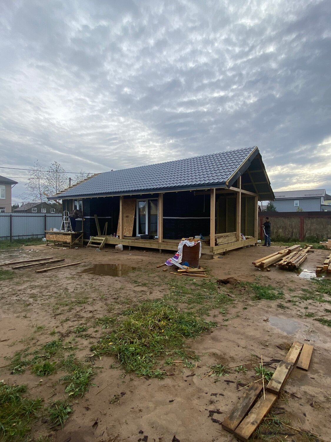 одноэтажный каркасный дом на ушп, каркасный дом, дом дача, дом, дом на ушп