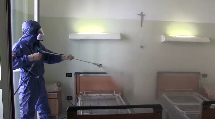 дезинфекция, дезинфекция военно полевая эпидемиология, полная дезинфекция, дезинфекция вс рф в италии, войсковая дезинфекция