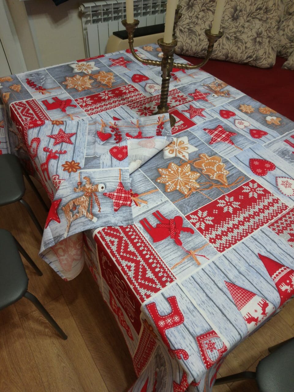 скатерть рогожка новогодняя, скатерть рогожка, скатерть, пэчворк новогодние скатерти, скатерть чудеса рогожка