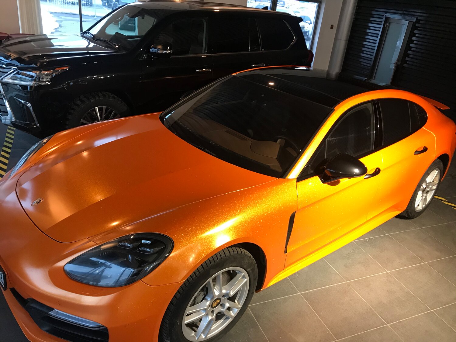 автомобиль, спортивный ягуар оранжевый, порш оранжевый порше, авто, mazda rx7
