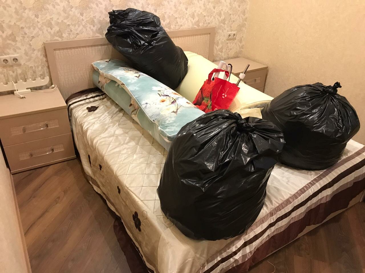 мусор, мешок для мусора, вещи, компост в пакетах для мусора, пакеты для мусора