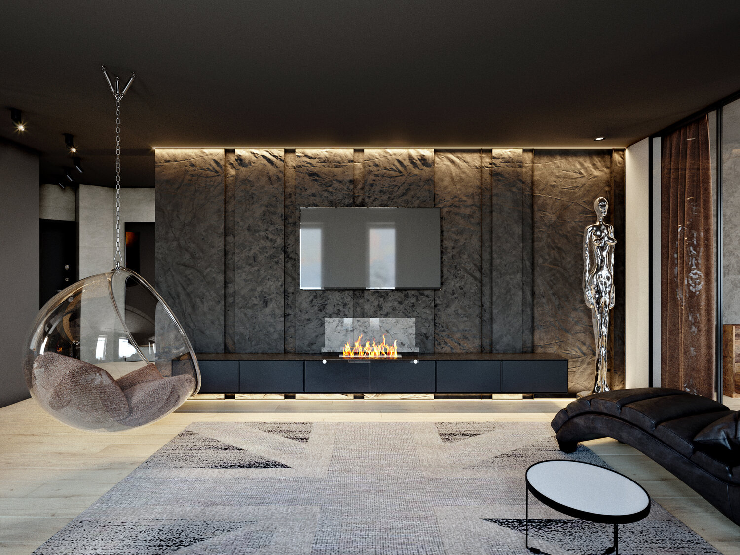 современный интерьер, дизайн интерьера, studia 54 интерьер, интерьер, гостиная лофт контемпорари