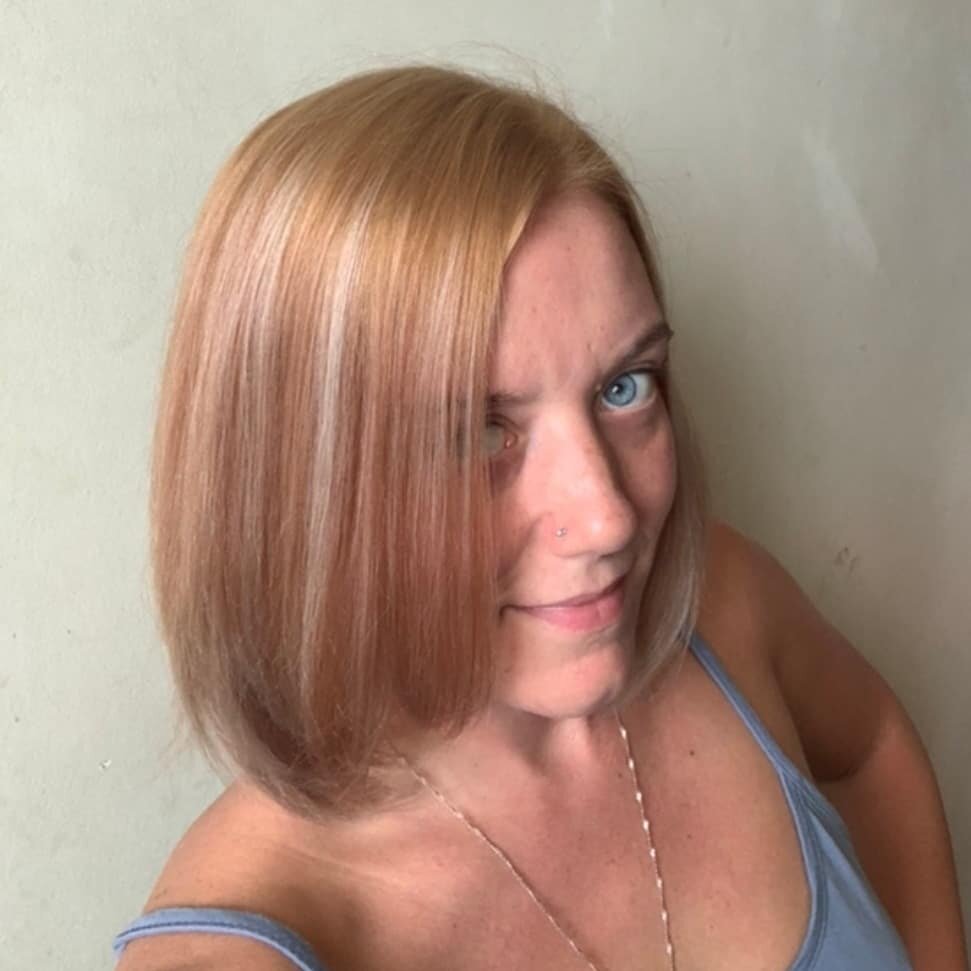 девушка, блондинка, блонд, люди, мелирование