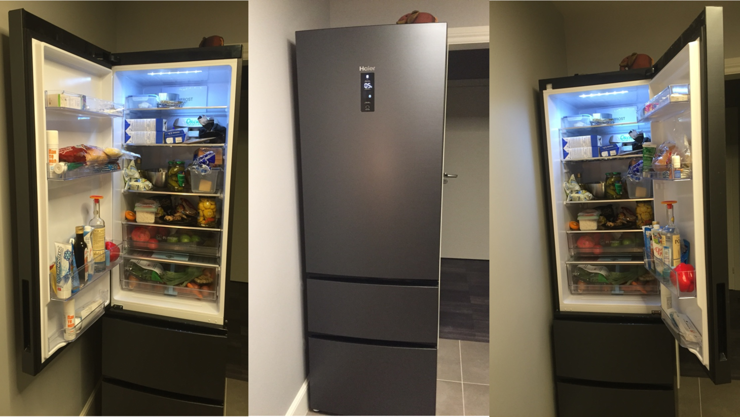 холодильник haier c3fe744cmjru, холодильник самсунг модель rb31ferncbc, холодильник, бытовая техника, холодильник самсунг rl52vebih