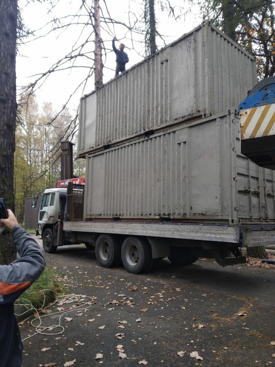 камаз 53212 контейнер вид сзади, грузовик, камаз 53212 контейнеровоз, двухосный полуприцеп маз рефрижератор, маз 5336 зерновоз с прицепом