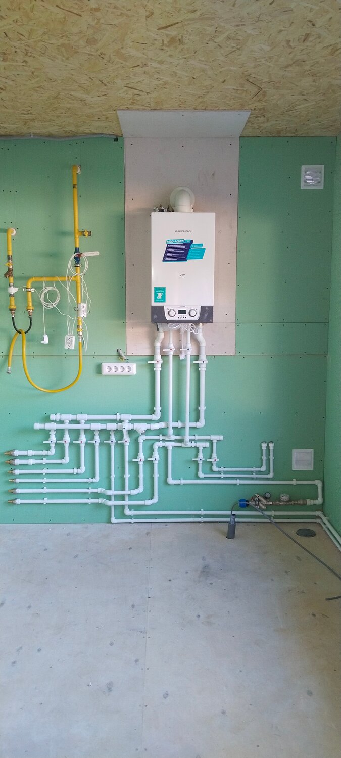 перенос газового котла, обвязка настенного котла, системы отопления, двухконтурный газовый котел, обвязка котла