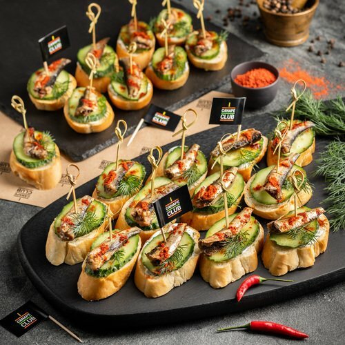закуски для фуршета, закуска, сет брускетт, американские закуски, закуски для фуршета на природе