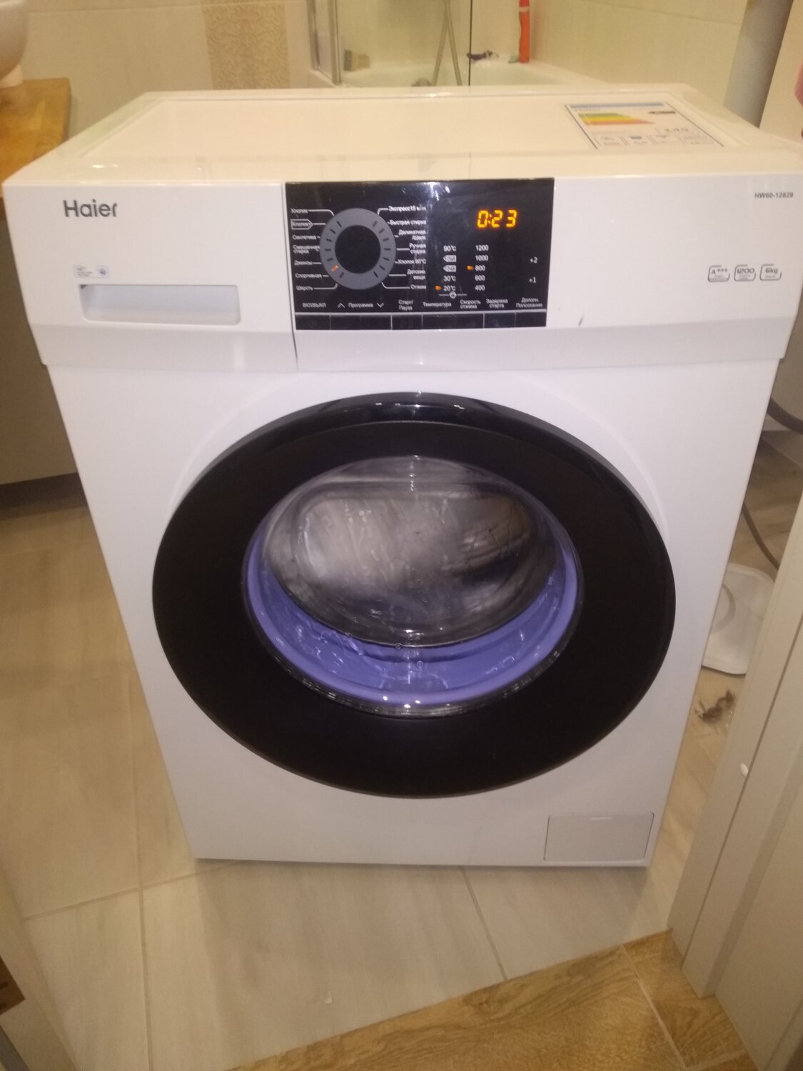 стиральная машина haier, haier hw60-12829a, стиральная машина, стиральная машинка haier, бытовая техника