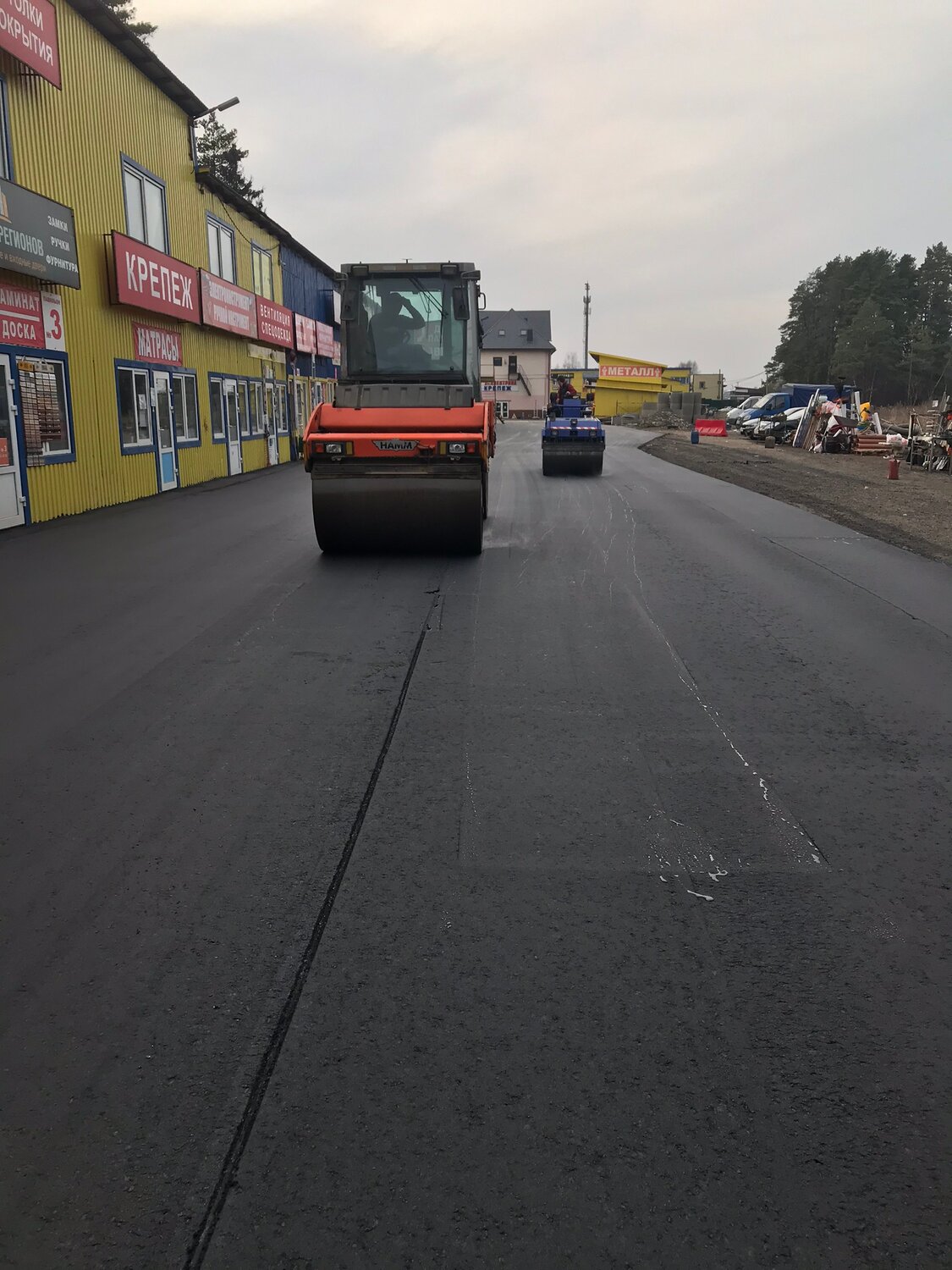 укладка асфальта, асфальтирование, асфальтирование дорог, каток hamm hw 90b/10 2006 u, дорожная